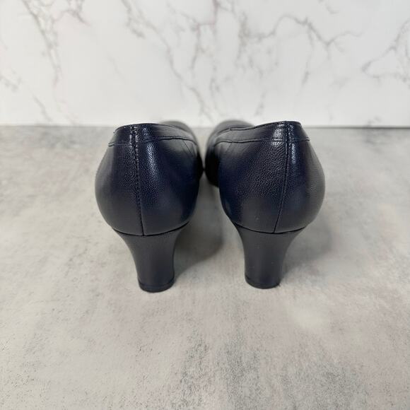 Easy Spirit Snake Print Pumps WMNS Blue US 8 Dress Heels Office Corporate Work - Picture 3 of 7